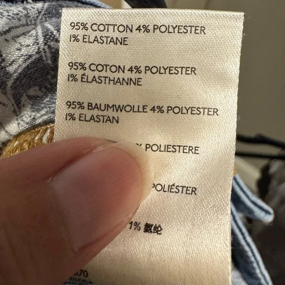 Pilcro Anthropologie Patchwork Jeans Size 27 Slim Boyfriend Light Wash Boho - Picture 9 of 12